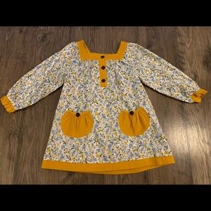 Corduroy and Floral Boutique Dress